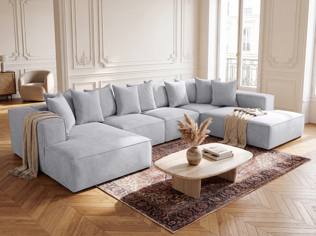 Luxusbetten24 Designer Largo U XXL Sofa Cord