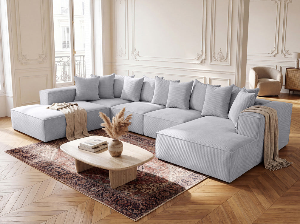 Luxusbetten24 Designer Largo U XXL Sofa Cord