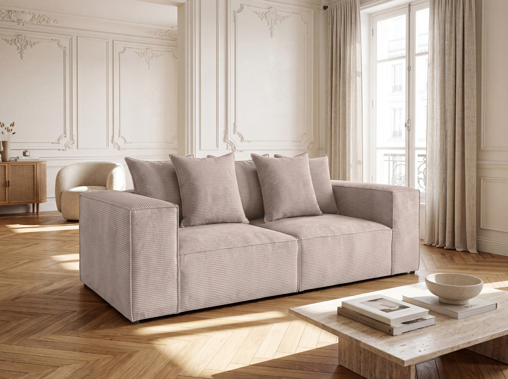 Luxusbetten24 Designer Sofa Largo 3‑Sitzer Cord