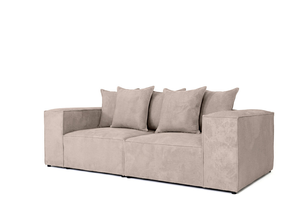 Luxusbetten24 Designer Sofa Largo 3‑Sitzer Cord