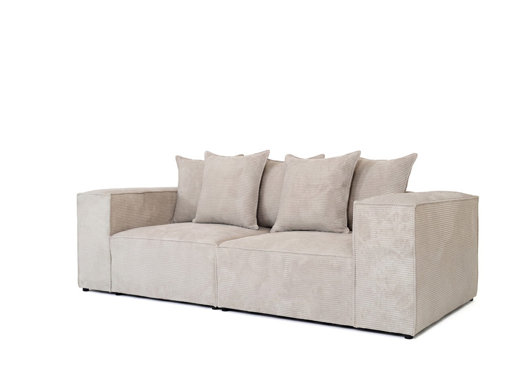 Luxusbetten24 Designer Sofa Largo 3‑Sitzer Cord
