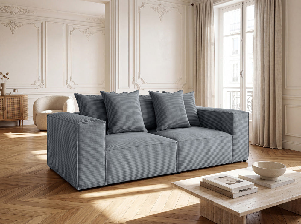 Luxusbetten24 Designer Sofa Largo 3‑Sitzer Cord