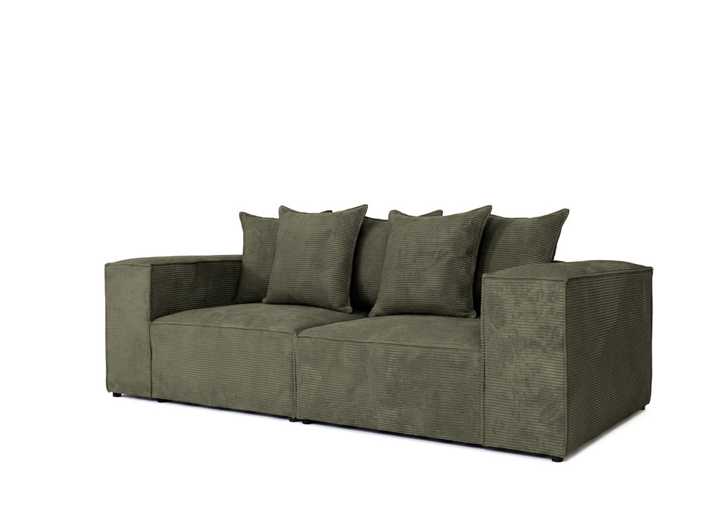 Luxusbetten24 Designer Sofa Largo 3‑Sitzer Cord