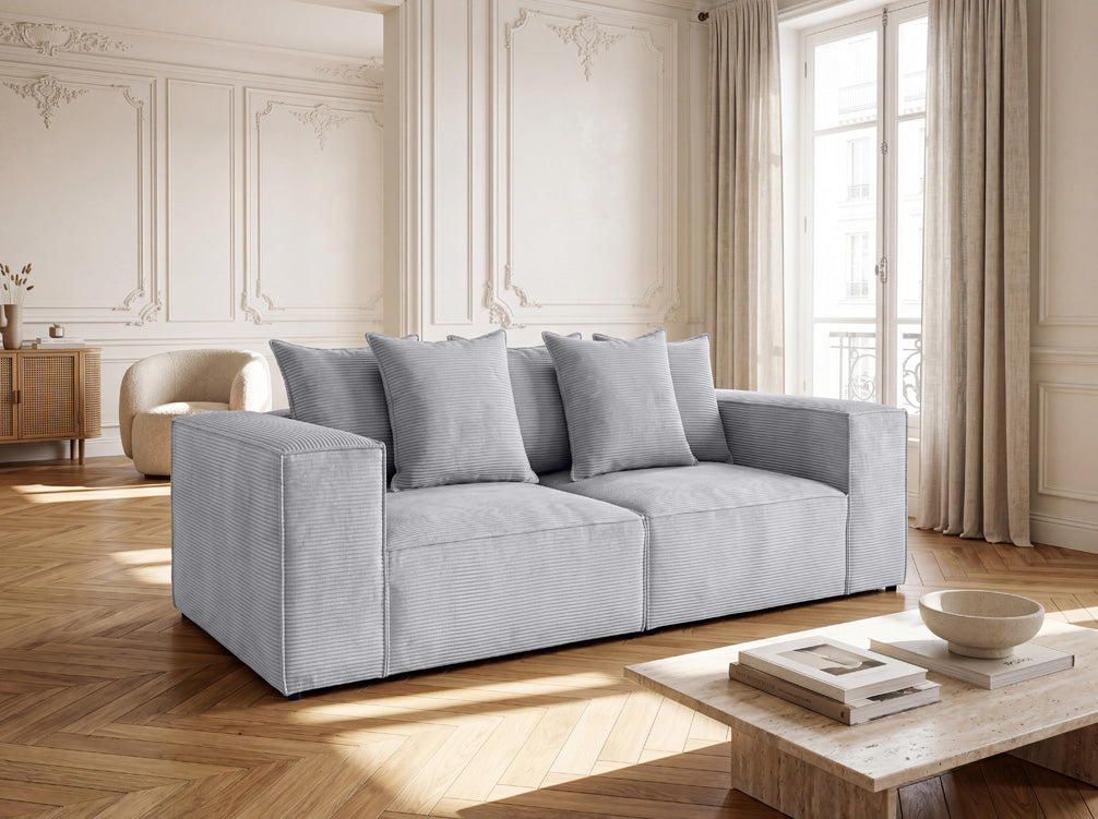 Luxusbetten24 Designer Sofa Largo 3‑Sitzer Cord
