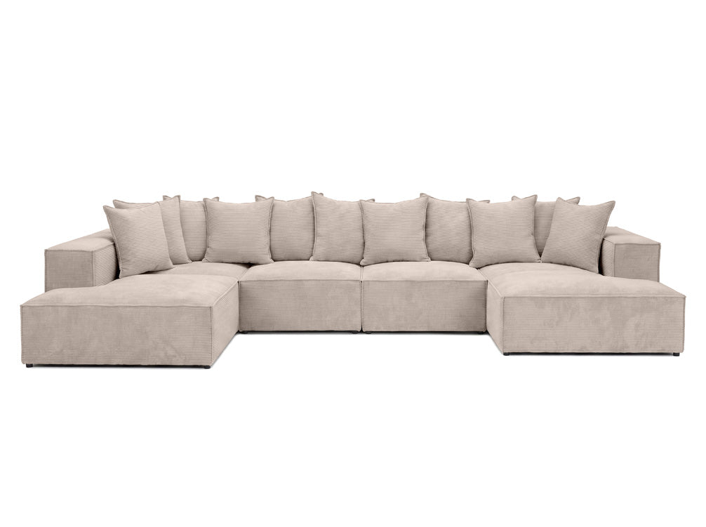 Luxusbetten24 Designer Largo U XXL Sofa Cord