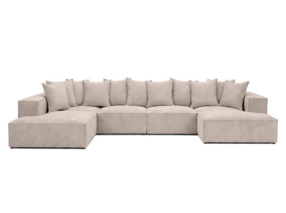 Luxusbetten24 Designer Largo U XXL Sofa Cord