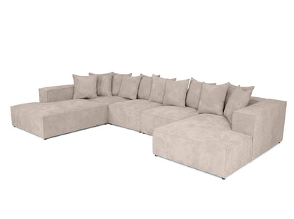 Luxusbetten24 Designer Largo U XXL Sofa Cord