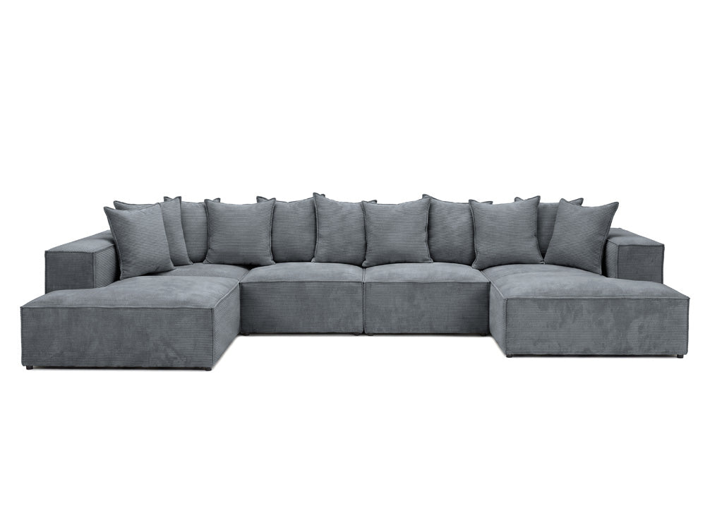 Luxusbetten24 Designer Largo U XXL Sofa Cord