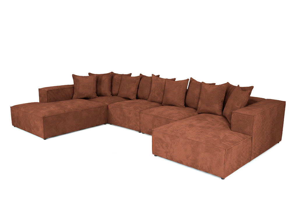 Luxusbetten24 Designer Largo U XXL Sofa Cord