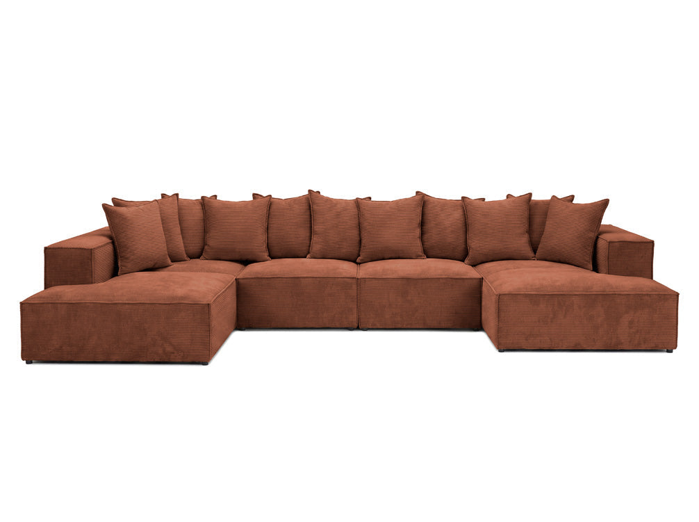Luxusbetten24 Designer Largo U XXL Sofa Cord