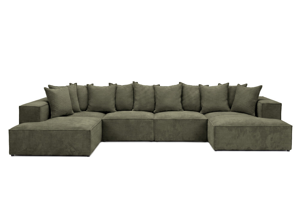 Luxusbetten24 Designer Largo U XXL Sofa Cord