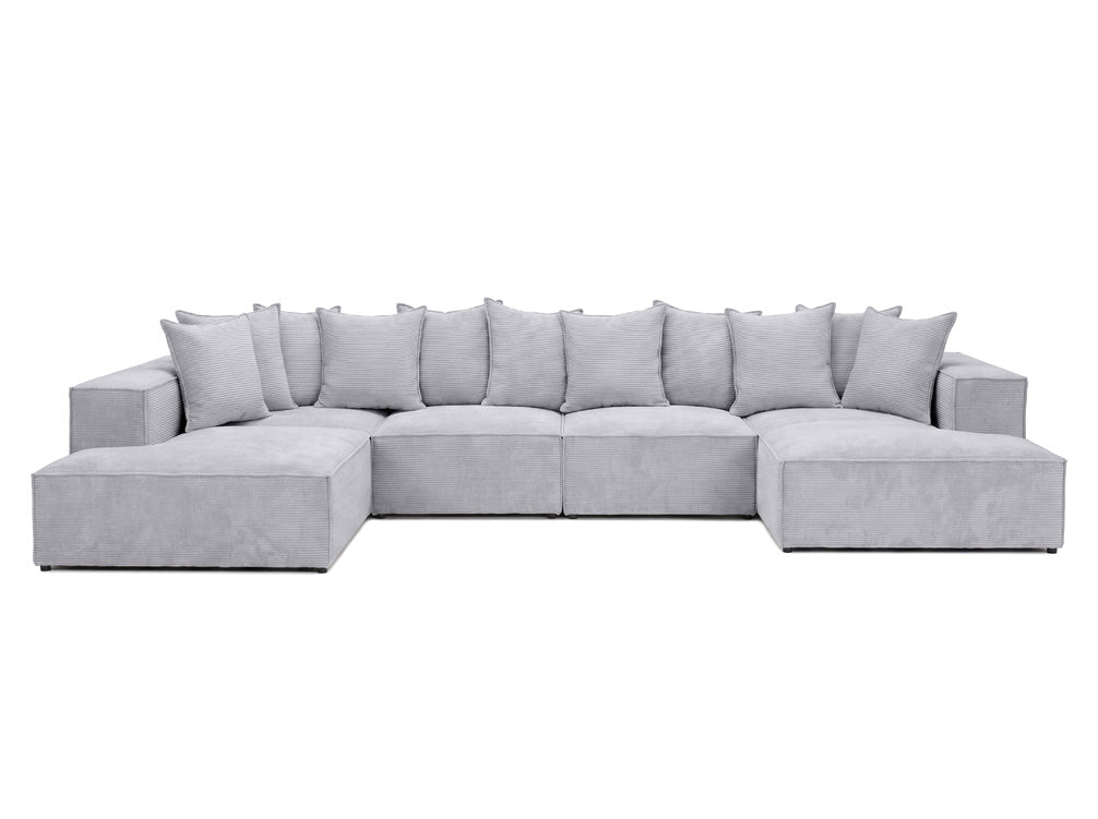 Luxusbetten24 Designer Largo U XXL Sofa Cord