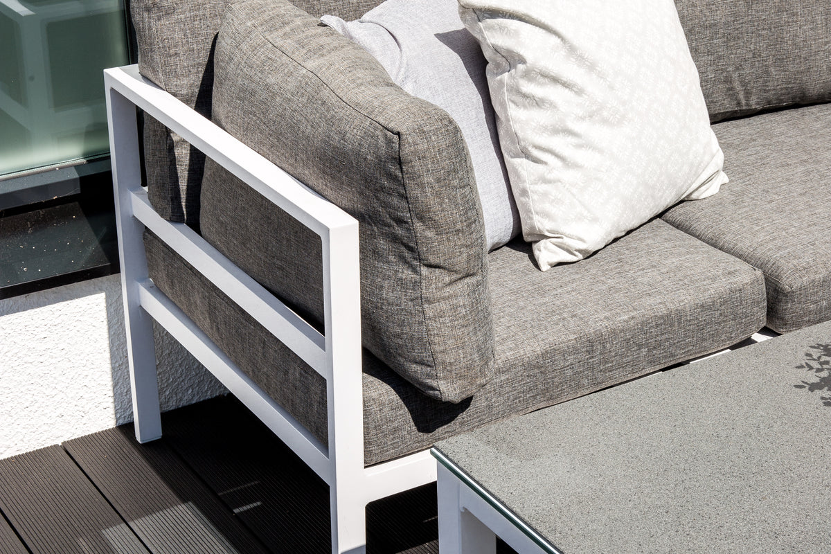 Luxusbetten24 Sofi Loungesessel Eckmodul mit Kissen für den Außenbereich