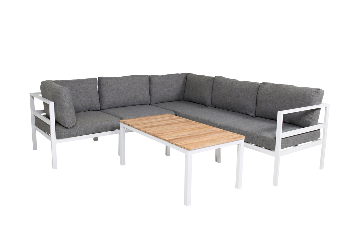 Luxusbetten24 Sofi Loungesessel Eckmodul mit Kissen für den Außenbereich