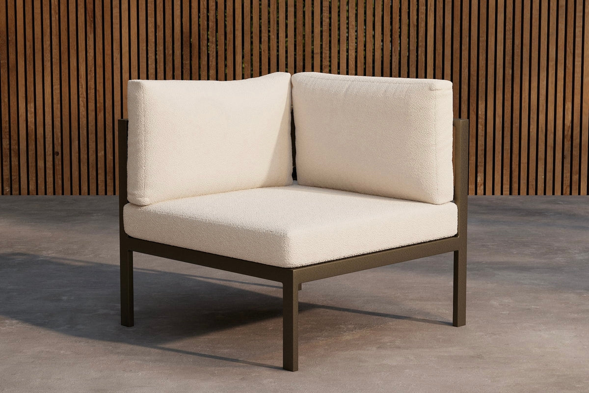 Luxusbetten24 Sofi Loungesessel Eckmodul mit Kissen für den Außenbereich