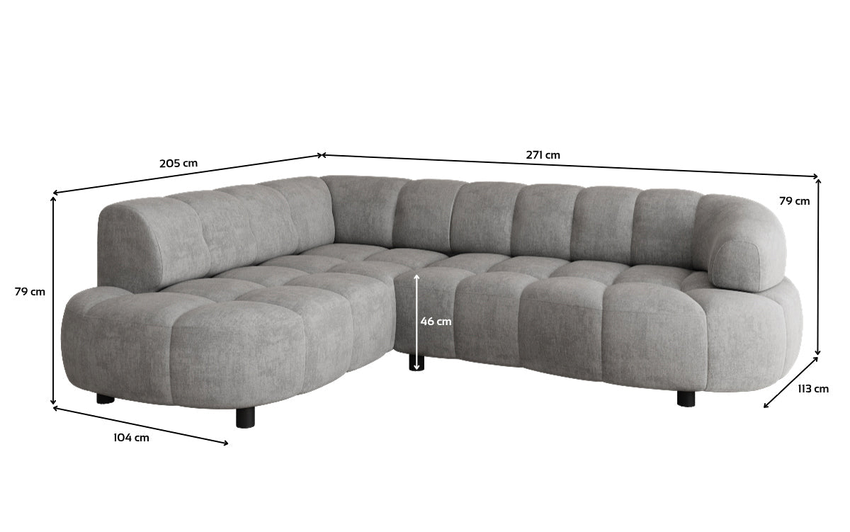 Luxusbetten24 Designer Sofa Olivia Mini Samt mit elektrischer Sitzerweiterung