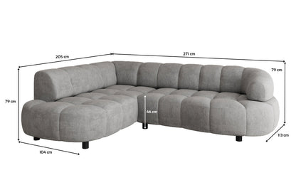 Luxusbetten24 Designer Sofa Olivia Mini Samt mit elektrischer Sitzerweiterung