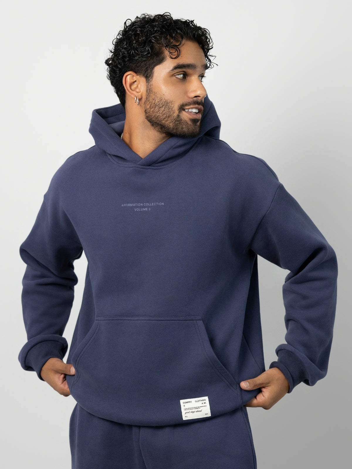 Comfrt Kapuzenpullover Oversized Passform Superweicher Baumwollmix Unisex Stil