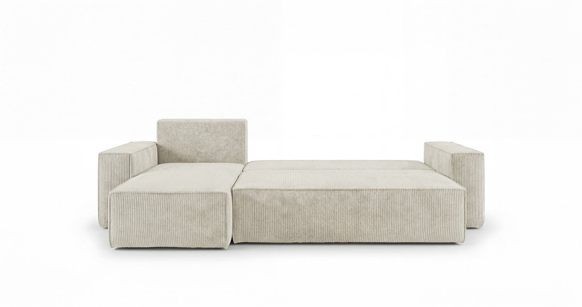 Designer Sofa Lunaro Mini Cord mit Schlaf- und Klappfunktion