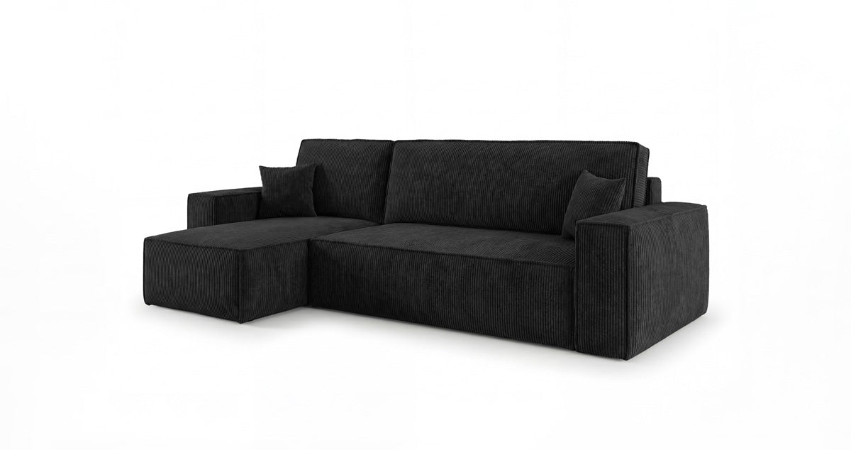Designer Sofa Lunaro Mini Cord mit Schlaf- und Klappfunktion