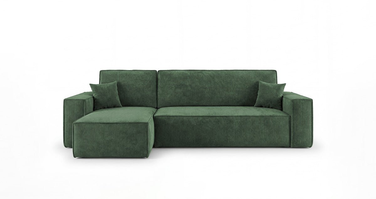 Designer Sofa Lunaro Mini Cord mit Schlaf- und Klappfunktion