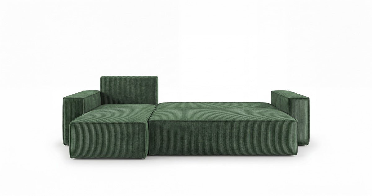 Designer Sofa Lunaro Mini Cord mit Schlaf- und Klappfunktion
