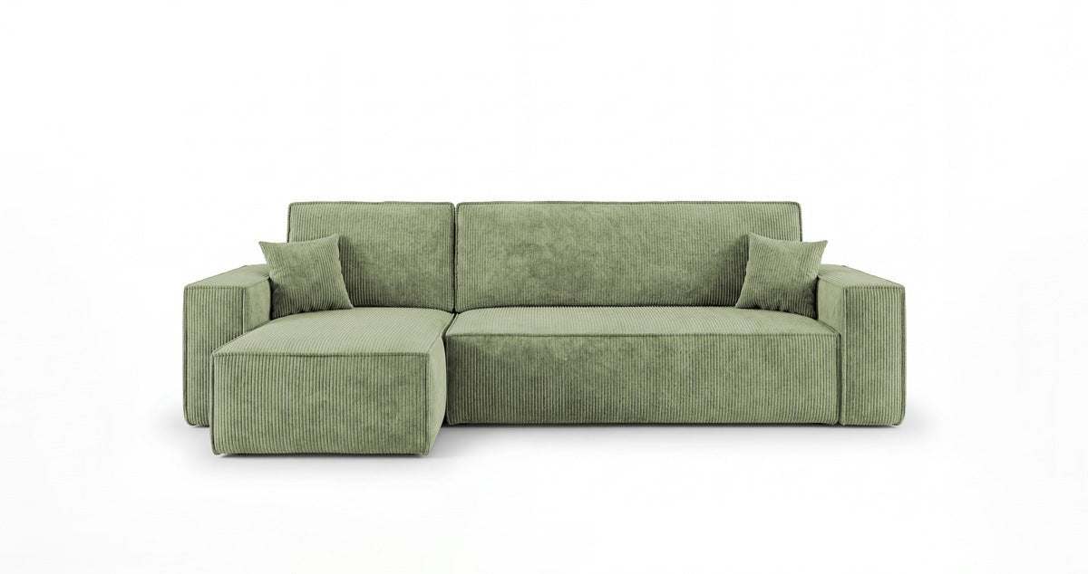 Designer Sofa Lunaro Mini Cord mit Schlaf- und Klappfunktion