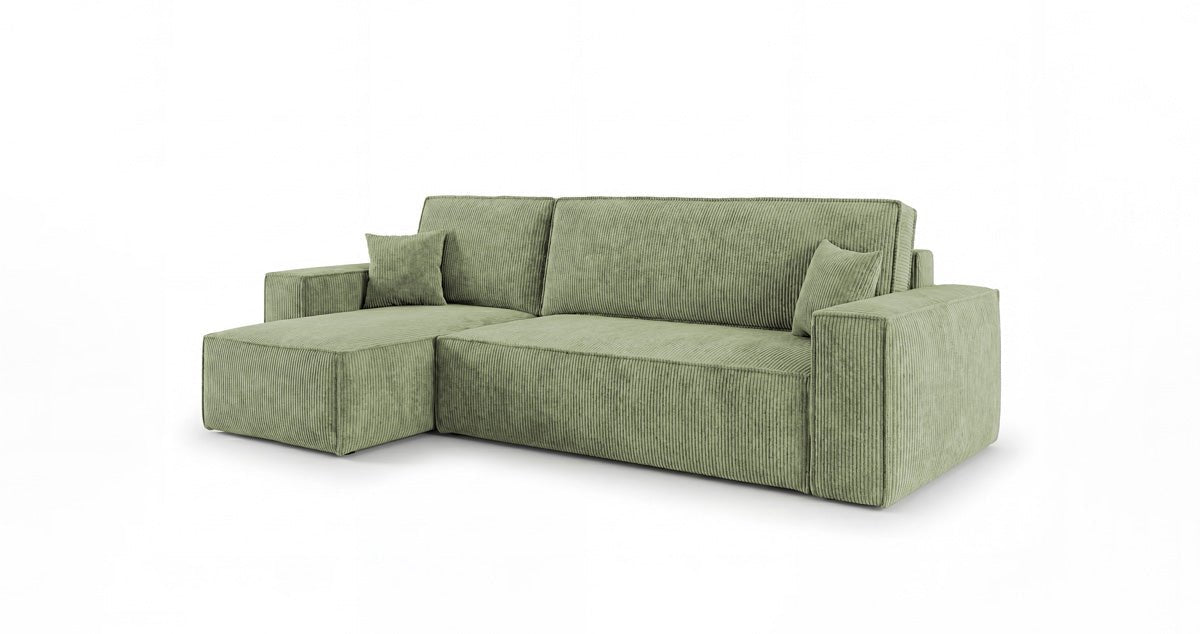 Designer Sofa Lunaro Mini Cord mit Schlaf- und Klappfunktion