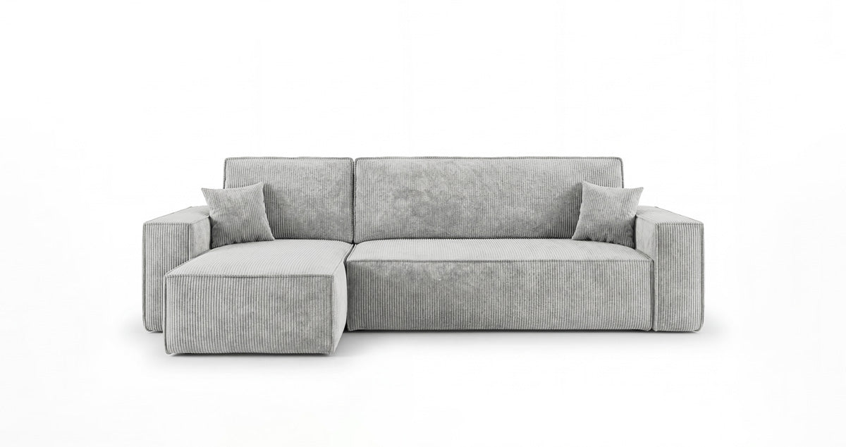 Designer Sofa Lunaro Mini Cord mit Schlaf- und Klappfunktion