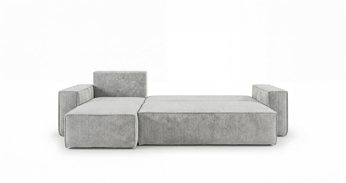 Designer Sofa Lunaro Mini Cord mit Schlaf- und Klappfunktion