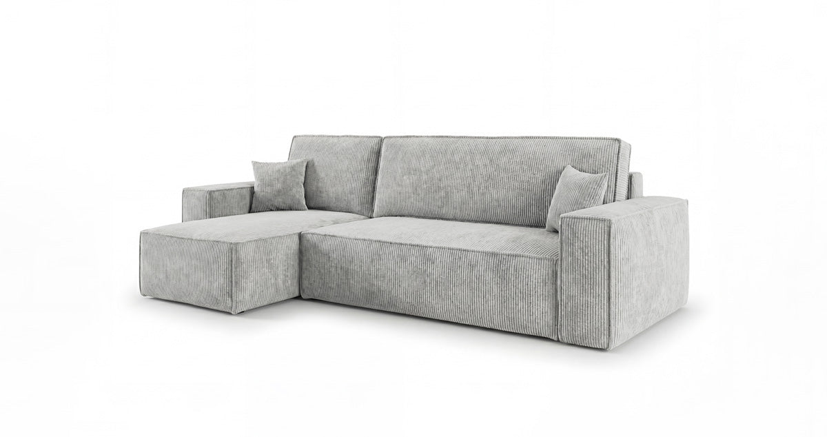 Designer Sofa Lunaro Mini Cord mit Schlaf- und Klappfunktion