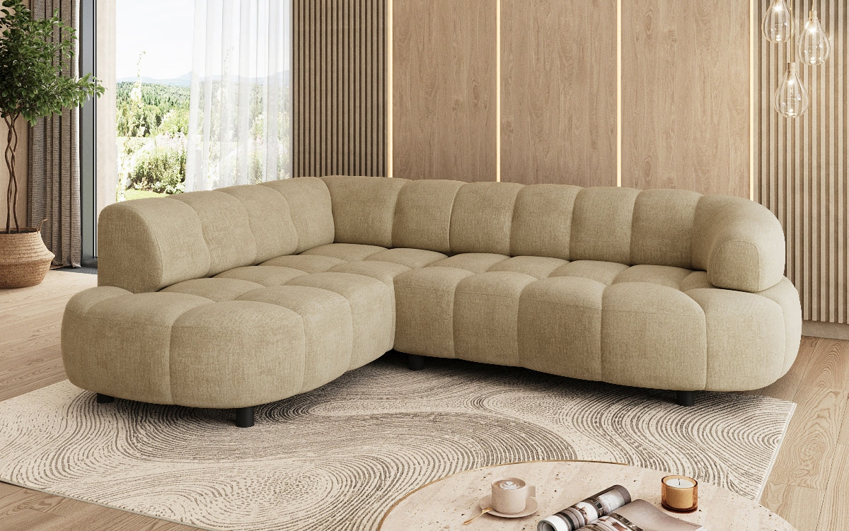 Luxusbetten24 Designer Sofa Olivia Mini Samt mit elektrischer Sitzerweiterung