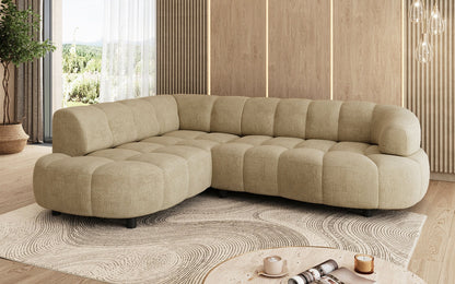 Luxusbetten24 Designer Sofa Olivia Mini Samt mit elektrischer Sitzerweiterung