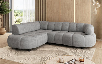 Luxusbetten24 Designer Sofa Olivia Mini Samt mit elektrischer Sitzerweiterung