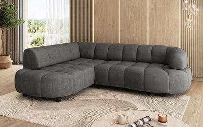 Luxusbetten24 Designer Sofa Olivia Mini Samt mit elektrischer Sitzerweiterung