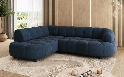 Luxusbetten24 Designer Sofa Olivia Mini Samt mit elektrischer Sitzerweiterung