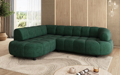 Luxusbetten24 Designer Sofa Olivia Mini Samt mit elektrischer Sitzerweiterung