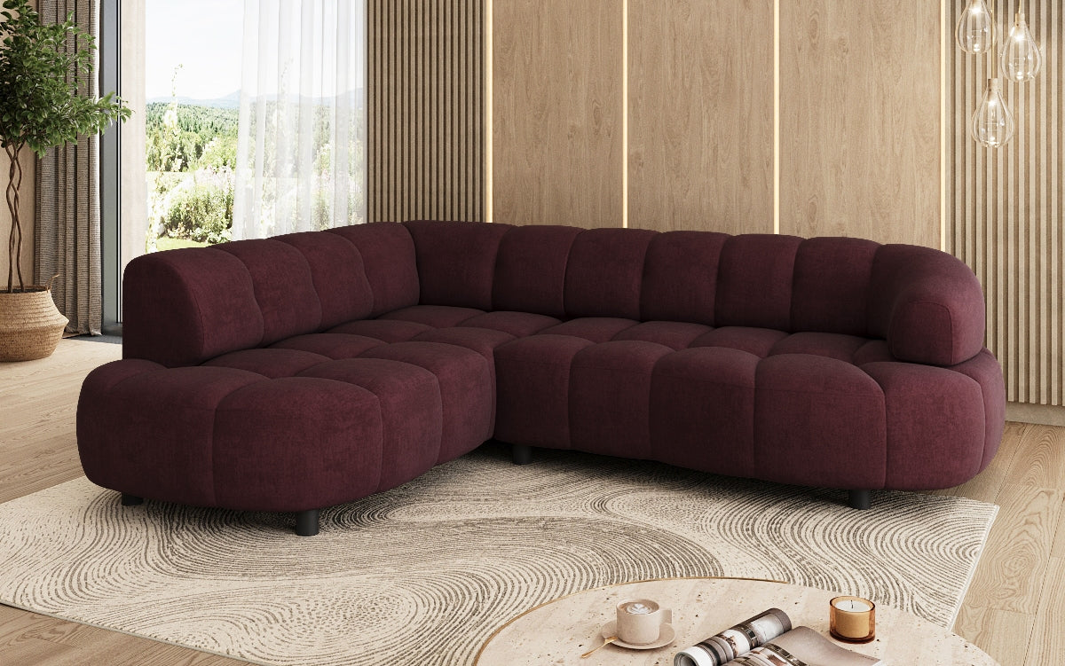 Luxusbetten24 Designer Sofa Olivia Mini Samt mit elektrischer Sitzerweiterung