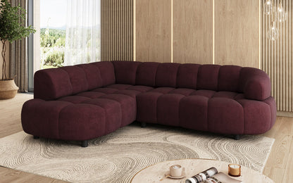 Luxusbetten24 Designer Sofa Olivia Mini Samt mit elektrischer Sitzerweiterung