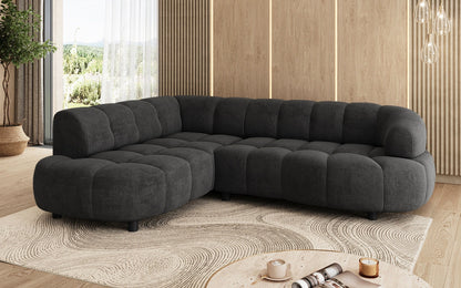 Luxusbetten24 Designer Sofa Olivia Mini Samt mit elektrischer Sitzerweiterung