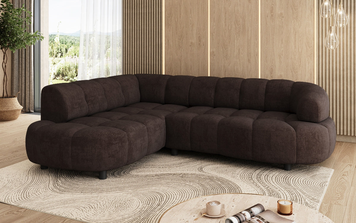 Luxusbetten24 Designer Sofa Olivia Mini Samt mit elektrischer Sitzerweiterung