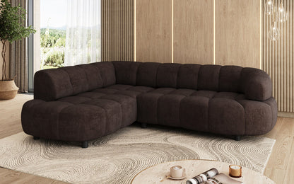 Luxusbetten24 Designer Sofa Olivia Mini Samt mit elektrischer Sitzerweiterung