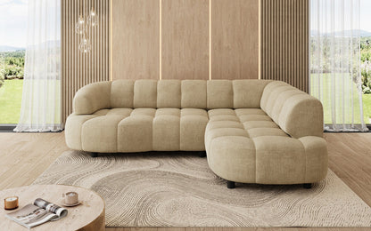 Luxusbetten24 Designer Sofa Olivia Mini Samt mit elektrischer Sitzerweiterung