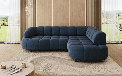 Luxusbetten24 Designer Sofa Olivia Mini Samt mit elektrischer Sitzerweiterung