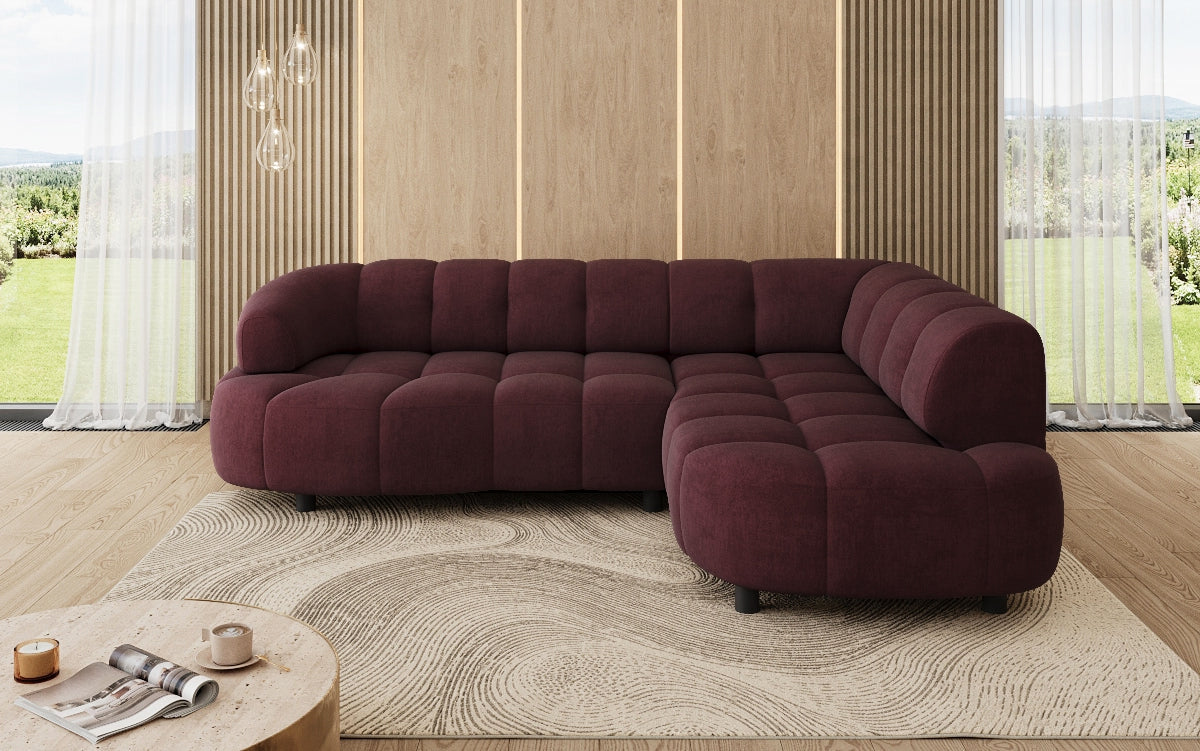 Luxusbetten24 Designer Sofa Olivia Mini Samt mit elektrischer Sitzerweiterung