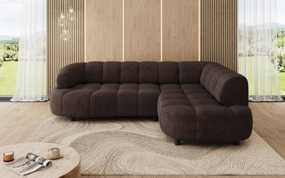 Luxusbetten24 Designer Sofa Olivia Mini Samt mit elektrischer Sitzerweiterung