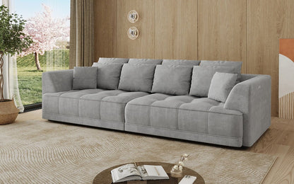 Designer Big Sofa Nuvo in Samt mit Elektrischer Schlaffunktion