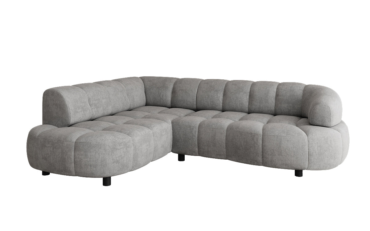 Luxusbetten24 Designer Sofa Olivia Mini Samt mit elektrischer Sitzerweiterung
