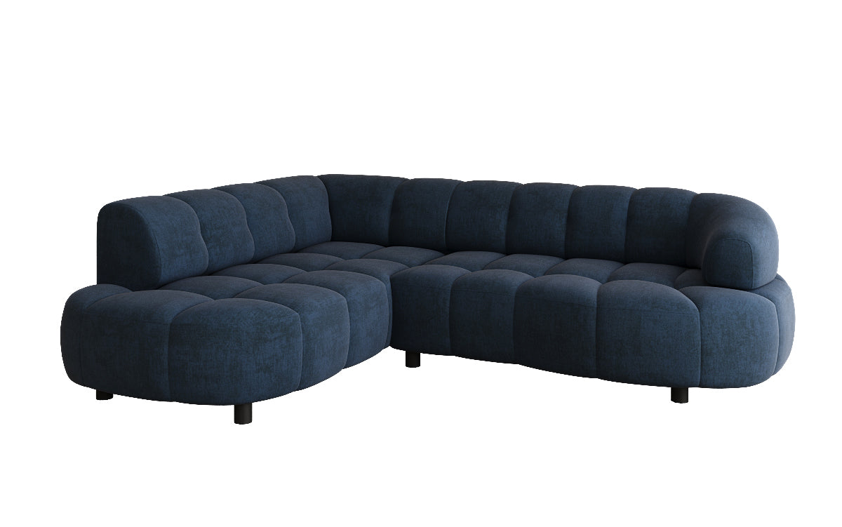 Luxusbetten24 Designer Sofa Olivia Mini Samt mit elektrischer Sitzerweiterung