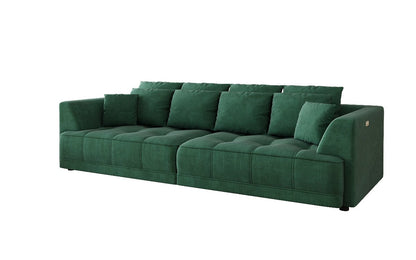 Designer Big Sofa Nuvo in Samt mit Elektrischer Schlaffunktion
